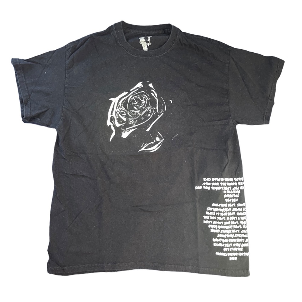 Vlone Pop Smoke Shoot For The Stars Aim For The Moon Black Tee